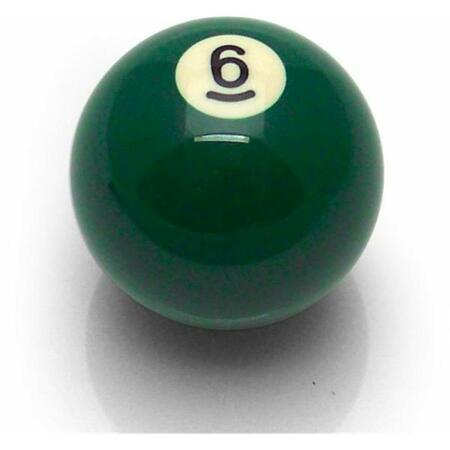 AMERICAN SHIFTER CO Ball 6 Billiard Pool Shift Knob - Solid Green 96051
